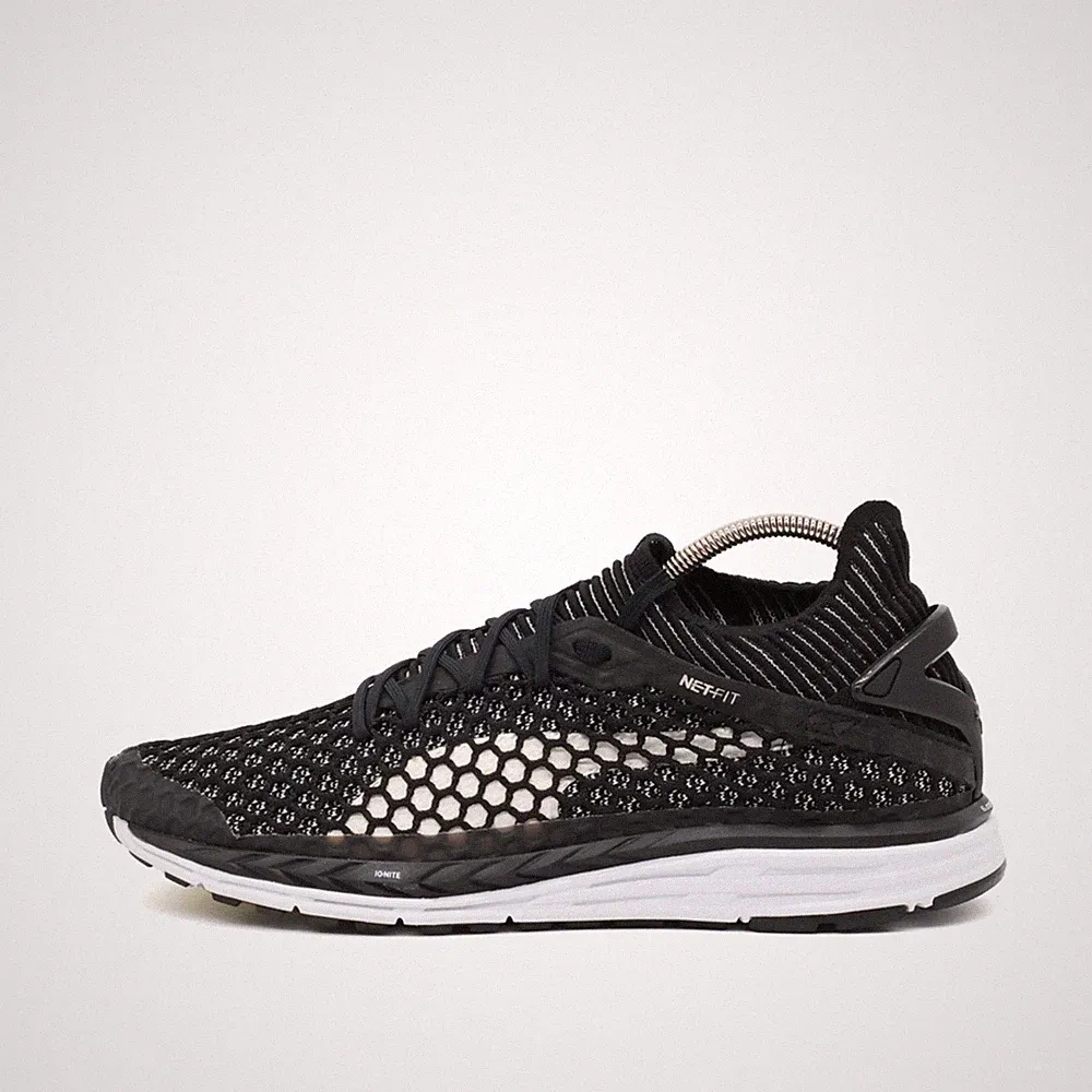 PUMA Damen Neufit Mesh Sneaker Schwarz/Weiß Low-Top Ignite Laufschuh EU 40