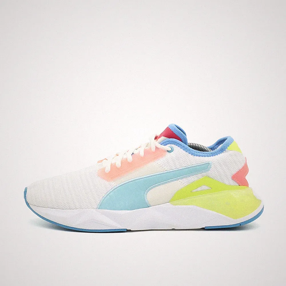 PUMA Damen RS-X 192637-02 Schuhe weiß/blau/pink/gelb Dämpfung Sneaker EU 40