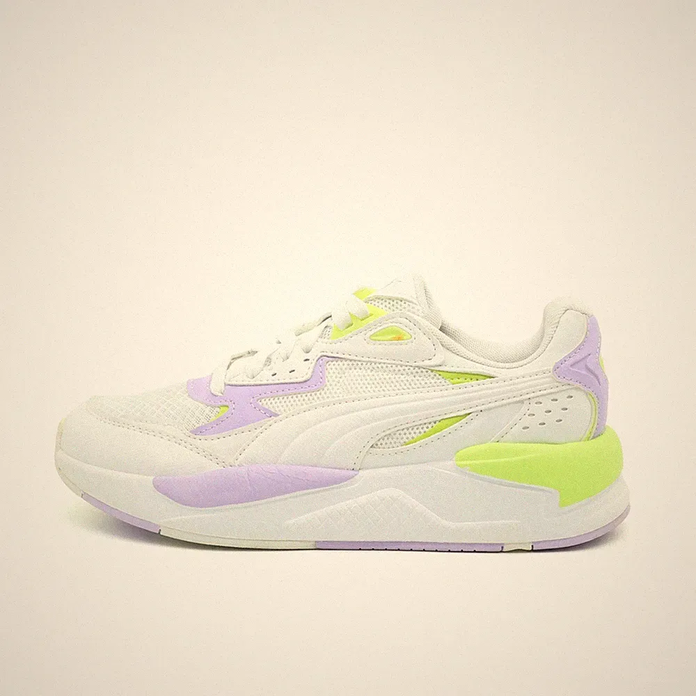 PUMA Damen RS-Z Schuh Weiß Lila Gelb Mesh Textil Atmungsaktiv Sneaker EU 37.5