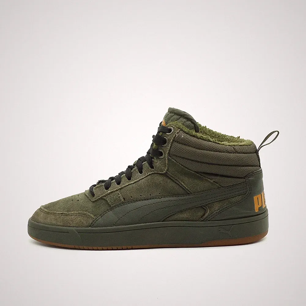 PUMA Damen Sneaker olivgrü Wildleder Mittel Classic High-Top-Sneaker EU 40
