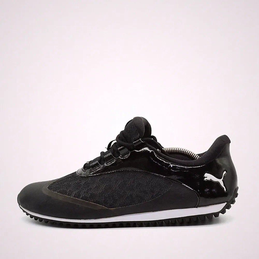 PUMA Damen Sneaker Schwarz Synthetik, Mesh Low-Top Atmungsaktiv Running EU 41