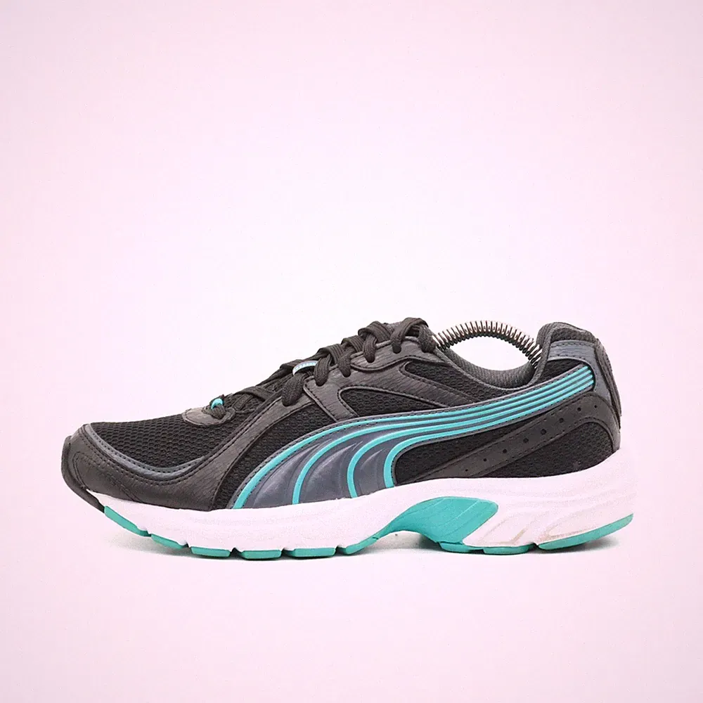 PUMA Damen Sportschuh Schwarz/Türkis Mesh Lifestyle Laufschuh EU 39