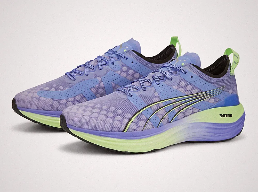 PUMA ForeverRun Nitro Wns Gr 42 Laufschuhe - Purple Fizzy Lime Damen
