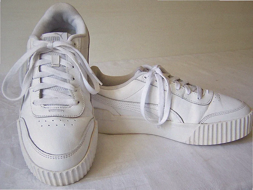 "PUMA" Gr. 41 Sneakers/Turnschuhe/Laufschuhe Leder weiß Top-Zustand!!!
