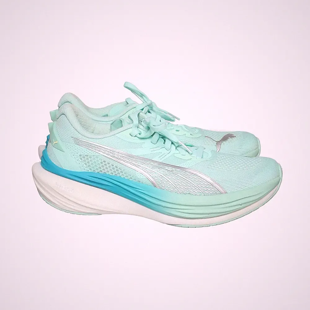 Puma, Laufschuhe, Größe: 40, model: deviate nitro, Grün/Blau, Damen #PdC