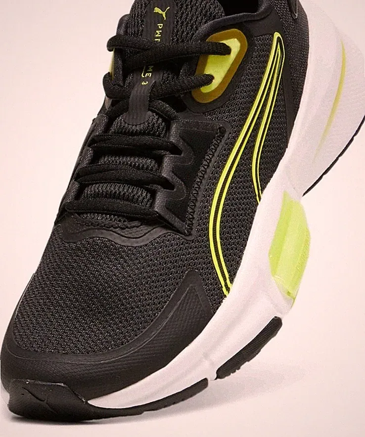 PUMA NEU PWRFrame Gr. 38 5 Trainingsschuhe Sportschuhe Laufschuhe Schwarz Gelb