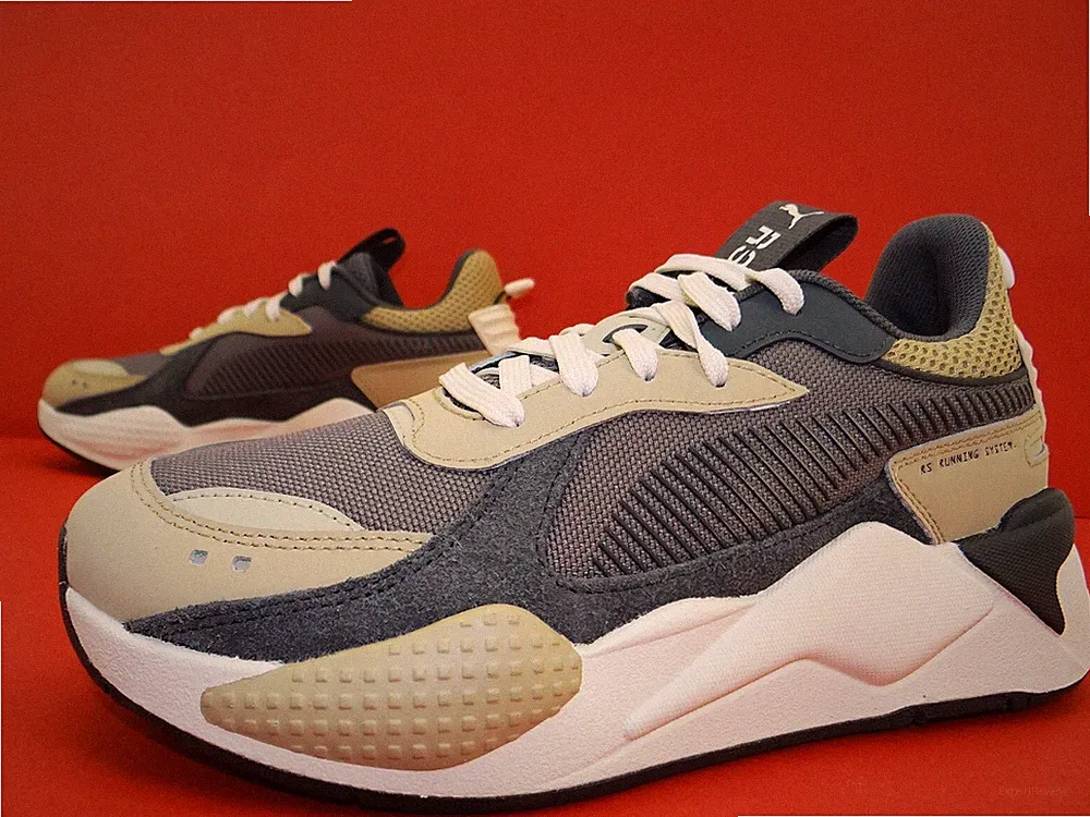 Puma RS-X Sneaker Turnschuhe Sportschuhe Laufschuhe Damen Schuhe G.39 Grau-Tan