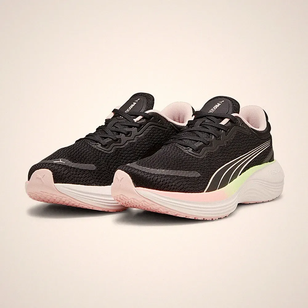 Puma Sneaker "Scend Pro" black-pink-green-white", Performance Laufschuh