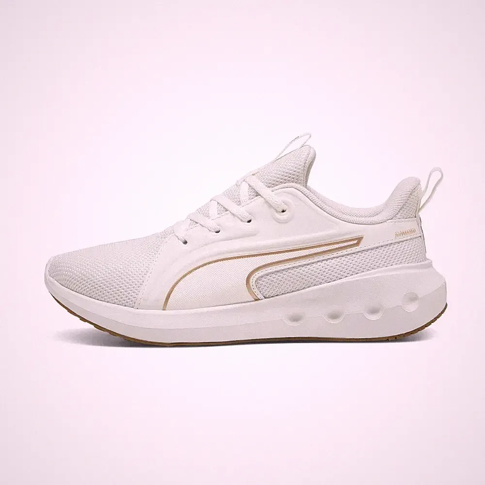 PUMA Softride Carson Damen Sneaker Weiß Gold Laufschuhe Turnschuhe 310154 07 NEU