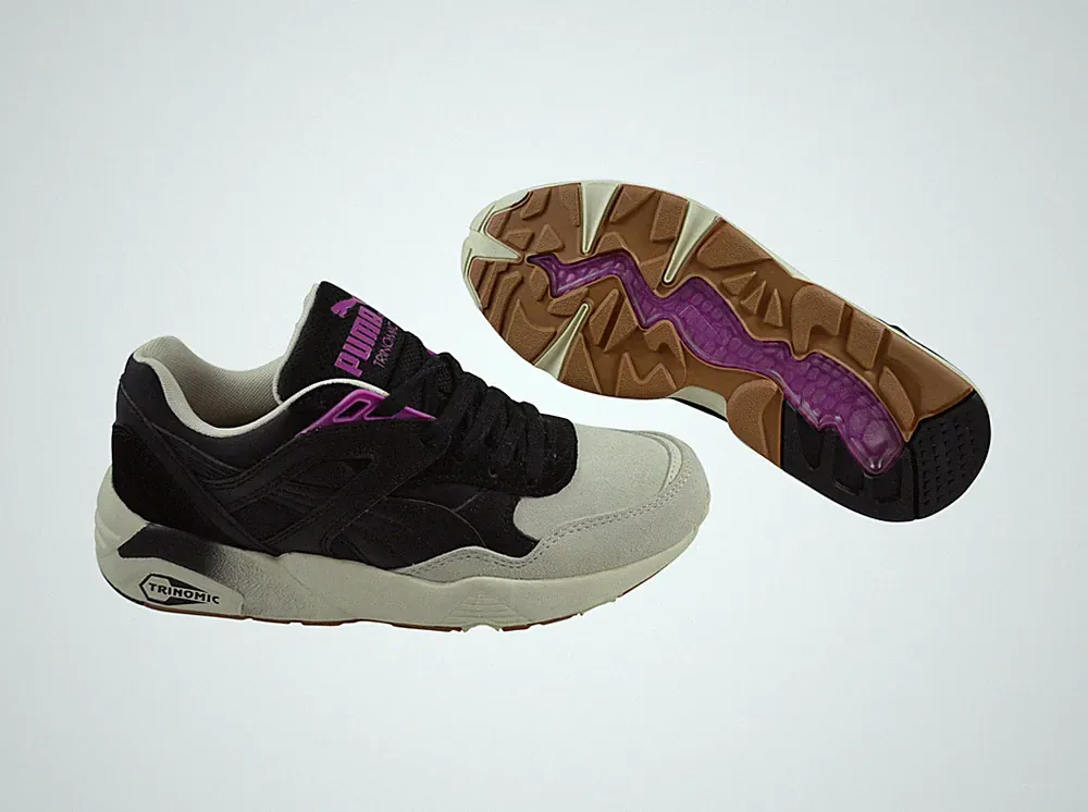 Puma Trinomic R698 Blocks and Stripes Wn's black Schuhe 358069 01 SALE