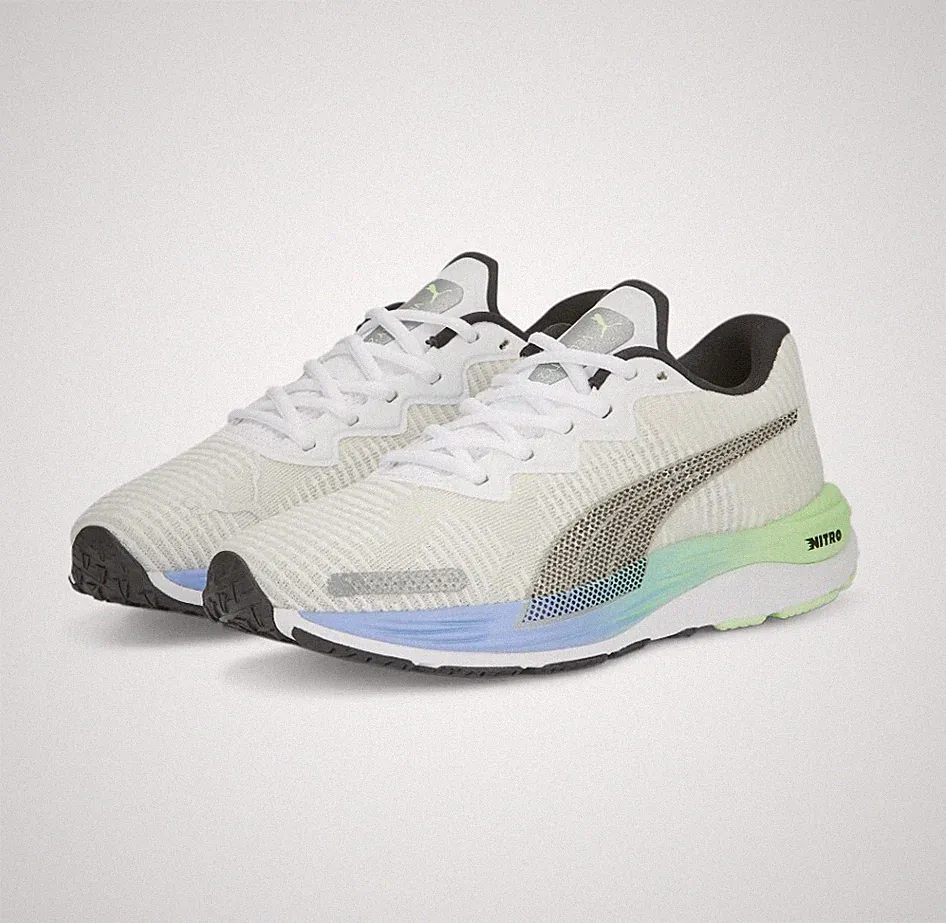 PUMA Velocity NITRO 2 Fade Laufschuhe Damen, Spring Lavender-PUMA Black-Fizzy Li