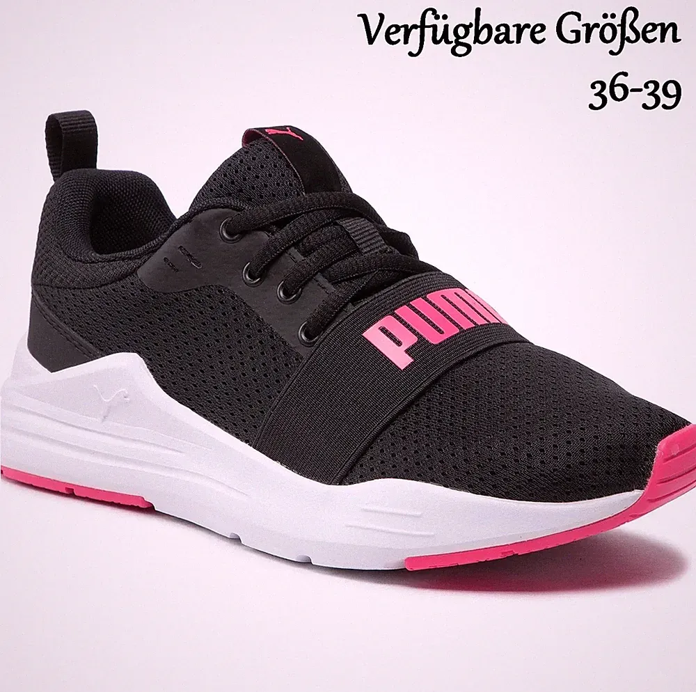 Puma Wired Run Damen Sneaker Laufschuhe Sport Schuhe Turnschuh schwarz/pink/weiß