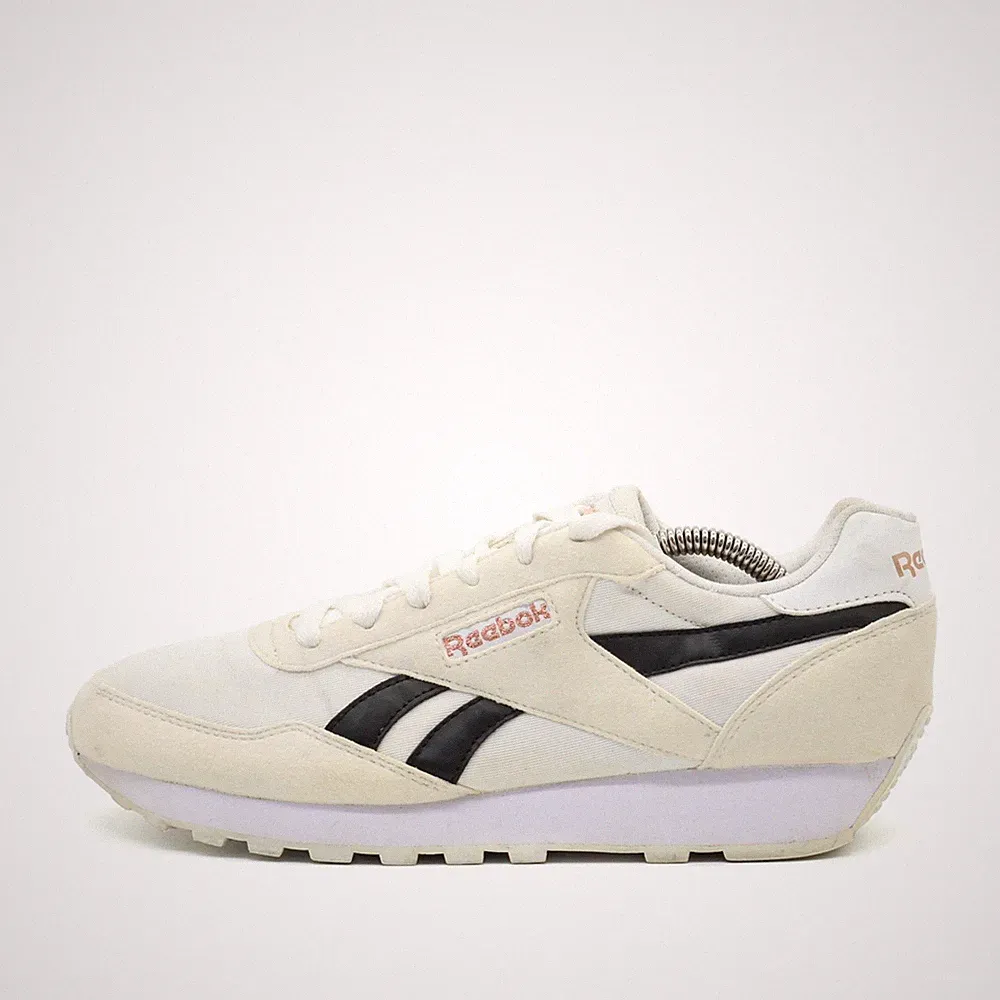 Reebok Damen Classic Retro Sneaker Weiß Schwarz Leder Textil Low-Top EU 39