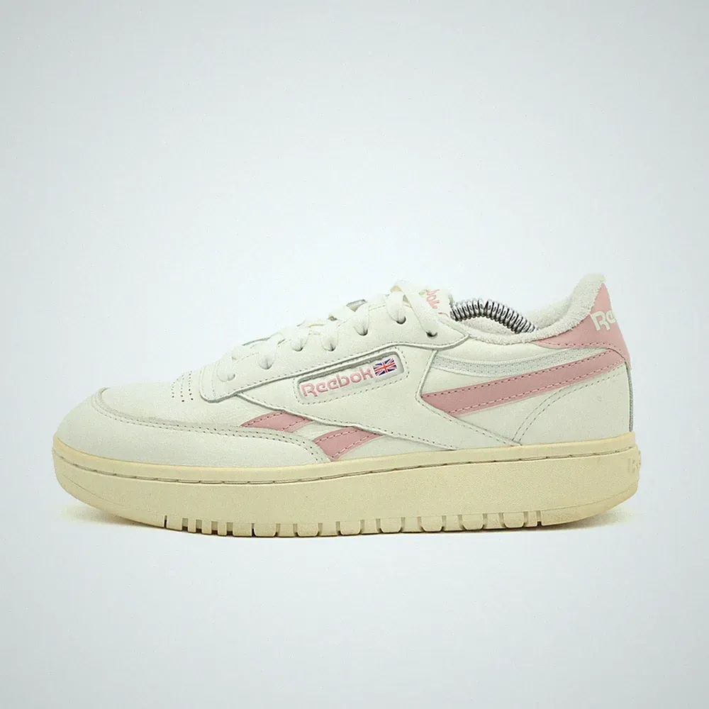 Reebok Damen Club C 85 Sneaker Weiß Rosa Leder Low-Top Bequem EU 39