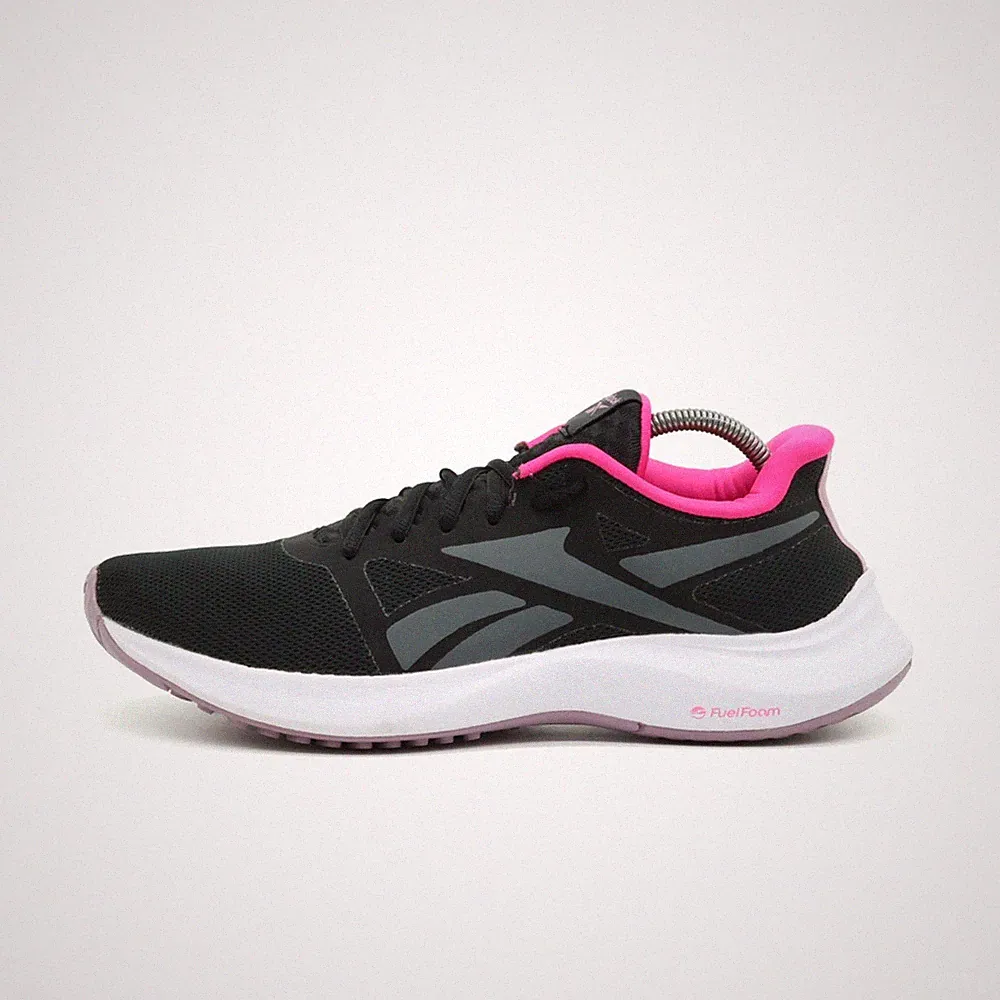 Reebok Damen FuelFoam Sneaker Schwarz/Rosa Mesh Gepolstert Laufschuhe EU 40