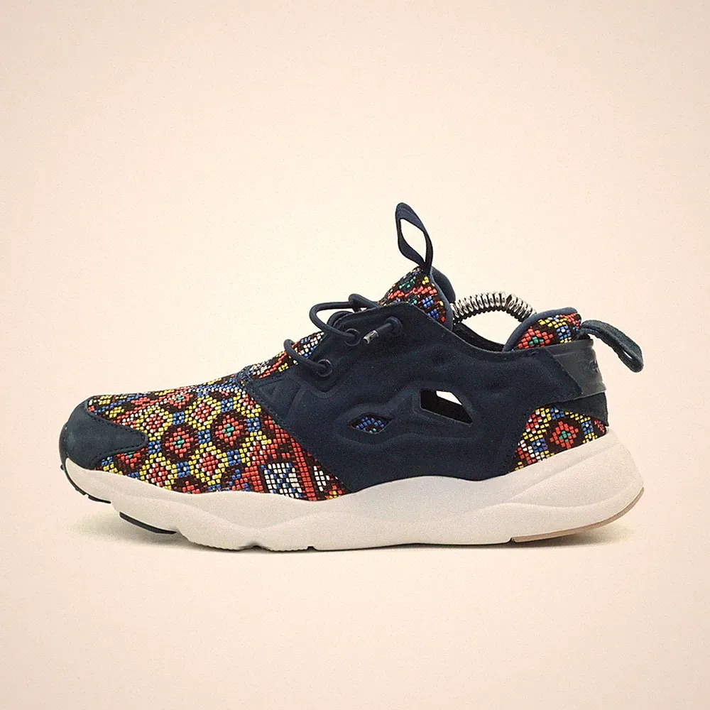 Reebok Damen Furylite Graphic Schuhe blau, mehrfarbig Leicht Sneaker EU 36