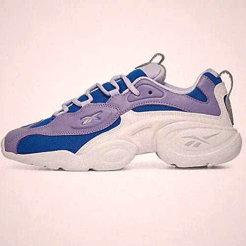 Reebok Damen Laufschuhe Leicht Sportschuhe Electro 3D LT Blau Lila Sneaker EG831