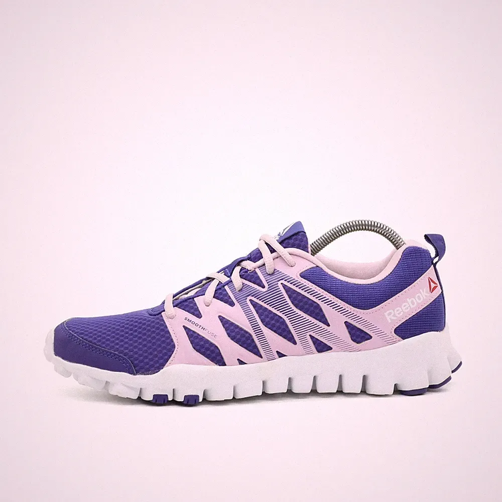 Reebok Damen SmoothFuse Laufschuh Lila/Rosa/Weiß RealFlex Sneaker EU 38.5