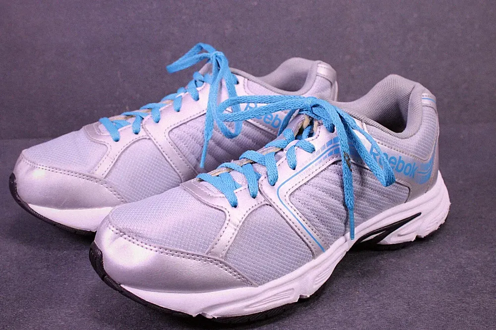 Reebok Sneaker DMX Ride Damen Laufschuhe Gr. 39 silber petrol Mesh Sport BS35