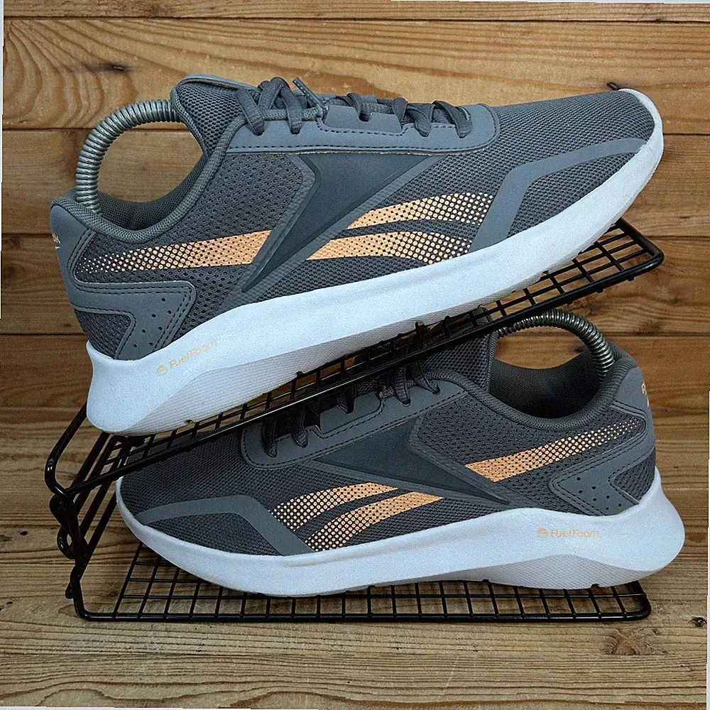 Reebok Turnschuhe Damen Größe UK 5,5 Energy Lux 2.0 grau orange Laufen Fitnessschuhe