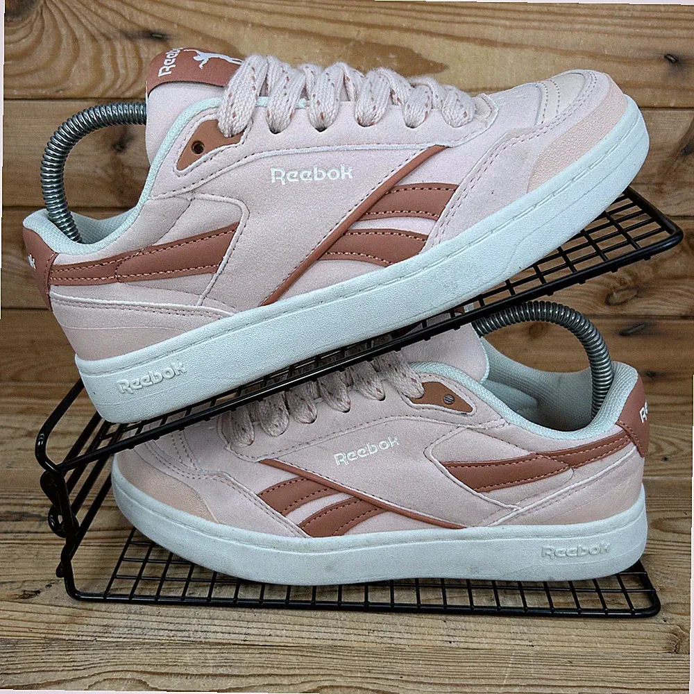 Reebok Turnschuhe Damen Größe UK 5 Club C Revenge Vintage Pink Skater Chunky Schuhe
