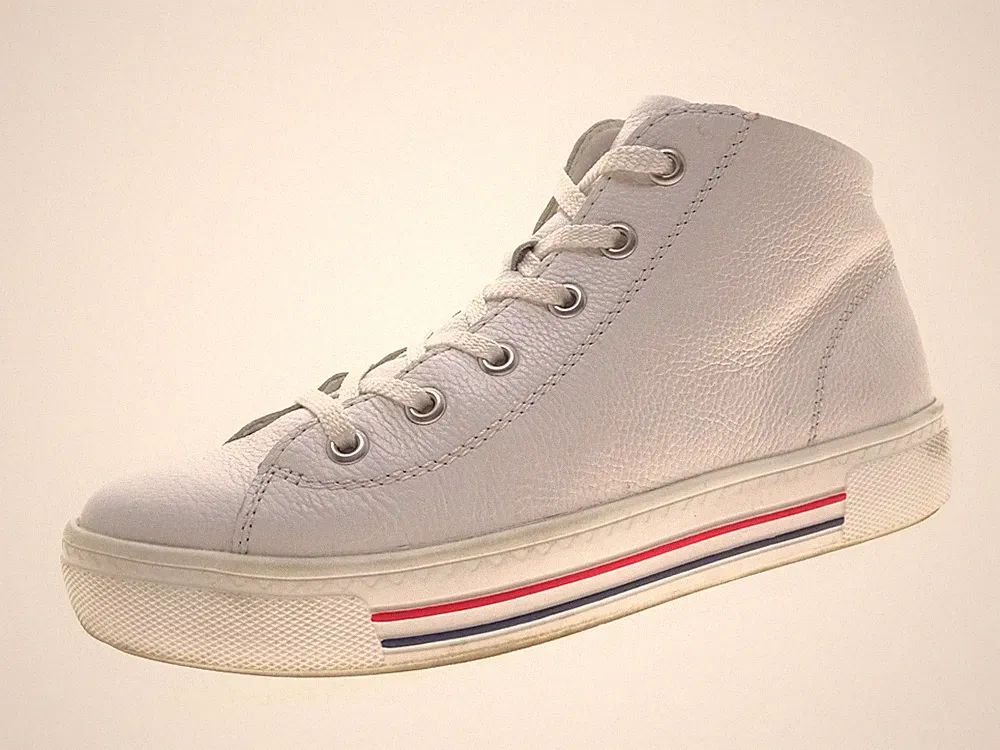 Remonte Damen Schuhe Hohe Sneaker Laufschuhe Leder Weiß Gr 36