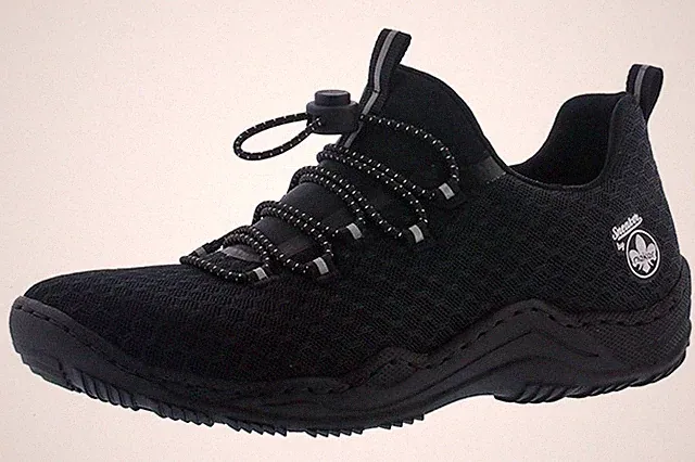 Rieker Damenschuhe Schnürschuhe Sportive Sneaker Schwarz Freizeit