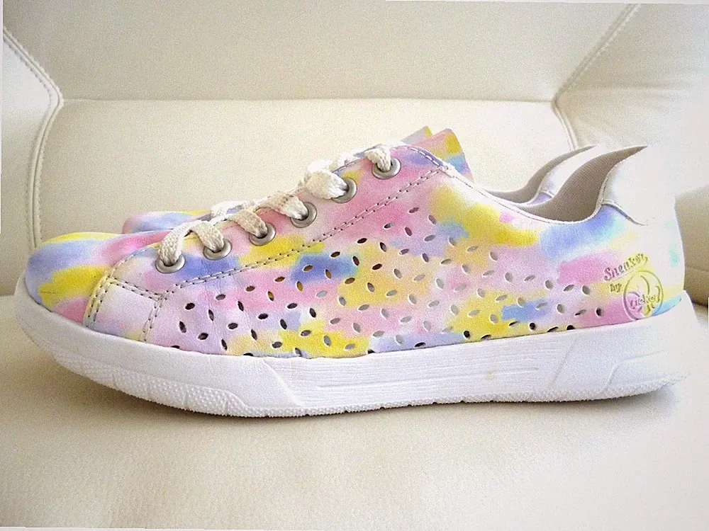 Rieker leichte Schnürschuhe Sneaker Multicolor Gr.38/39 ✅ NEUw. Einlagen NP 60 €