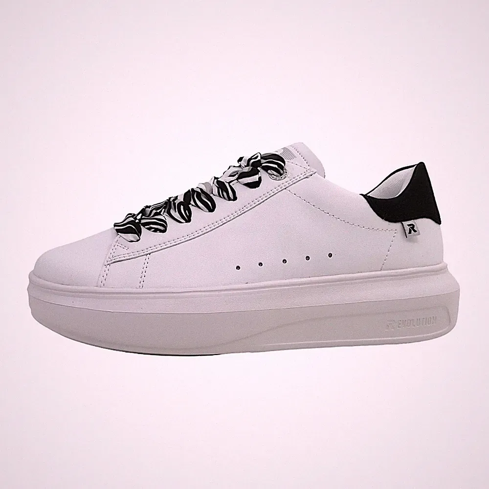 Rieker Manila/Namur Damenschuhe Schnürschuhe Sportive Sneaker Weiß Freizeit