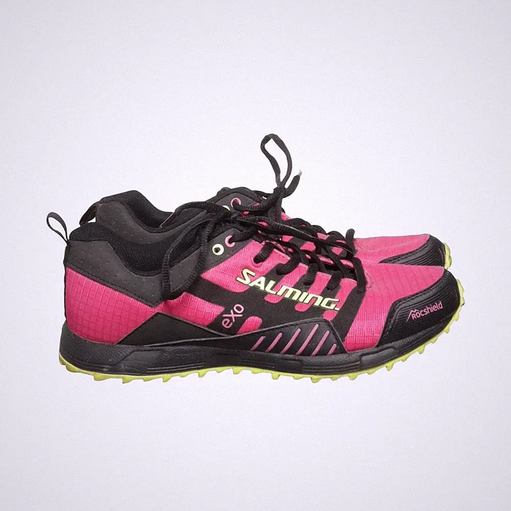 Salming, Laufschuhe, Größe: 43 1/3, Pink/Schwarz/Gelb, Damen #6nB