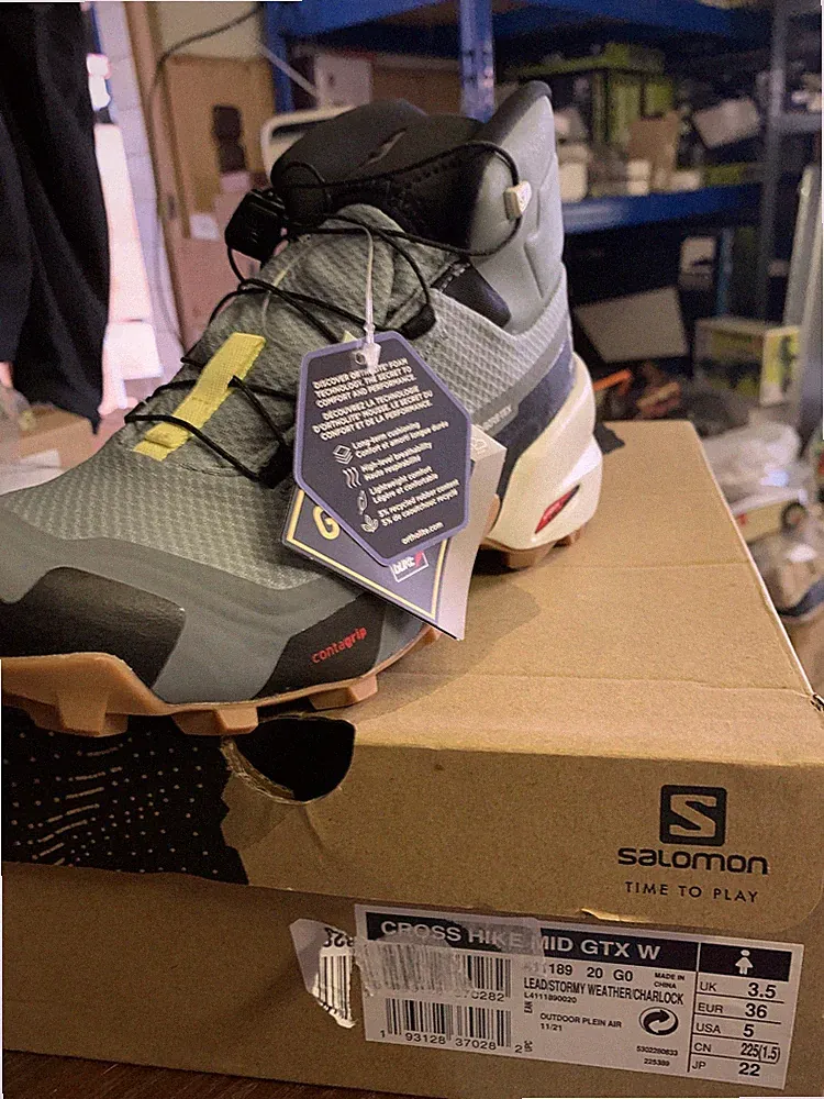 salomon 411189 Hi-Tec Laufschuh Damen Goretex Wasserdicht Anti-Schmutz Netz
