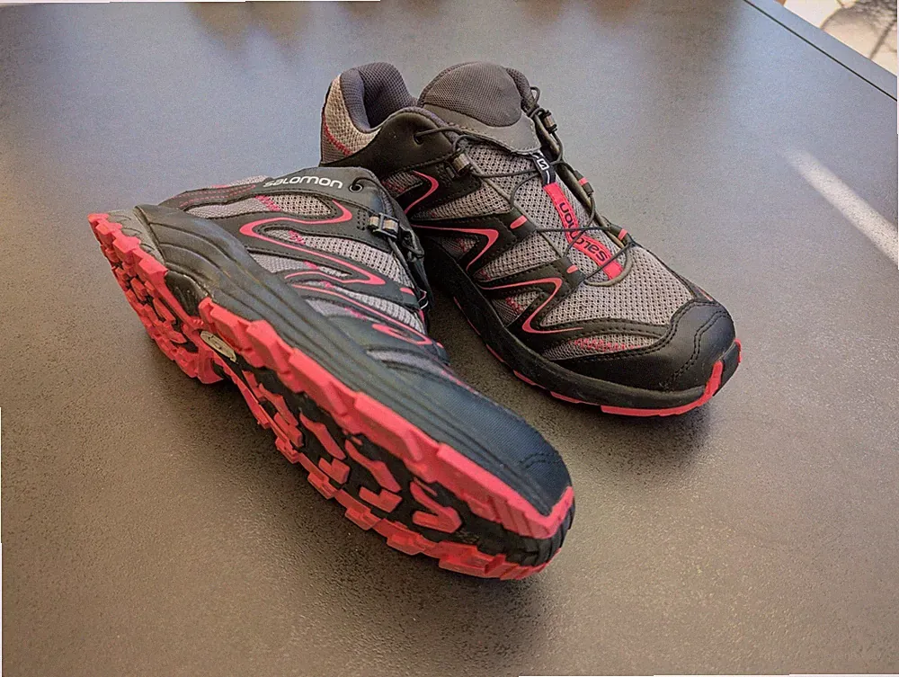 SALOMON Damen Outdoorschuhe, Trailrunning, Wandern, Contagrip pink/grau, EUR: 42