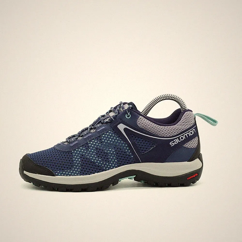 Salomon Damen Sportschuh Blau Mesh Low-Top Trail Trailrunning-Schuhe EU 36⅔