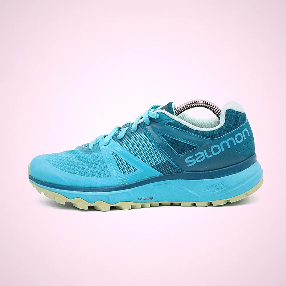 Salomon Damen Trailster Laufschuhe Türkis Mesh Atmungsaktiv Trailrunning EU 40