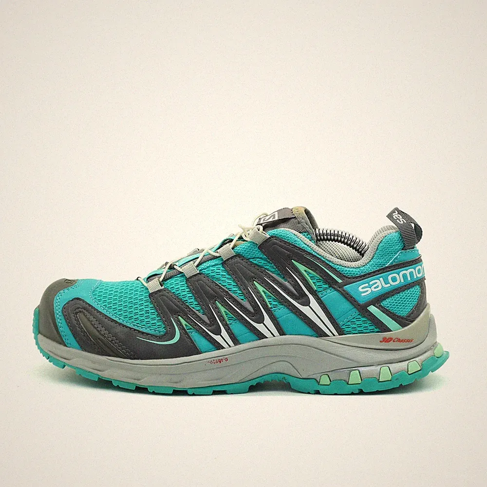Salomon Damen XA PRO 3D Laufschuhe türkis/grau Low-Top Trailrunningschuhe EU 38