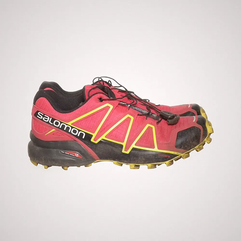 Salomon, Laufschuhe, Größe: 38 1/2, SPEEDCROSS 4, Rot/Schwarz/Gelb, Damen #cXX