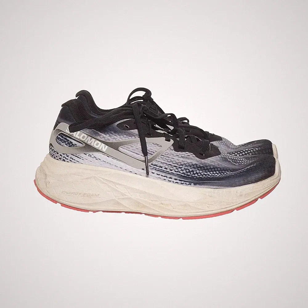 Salomon, Laufschuhe, Größe: 38 2/3, Grau/Schwarz/Rot, Damen #p93