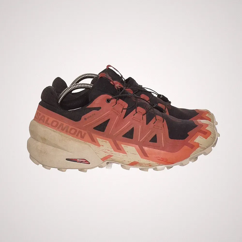 Salomon, Laufschuhe, Größe: 42 1/2, Rot/Schwarz, Unisex (Erwachsene) #BDh