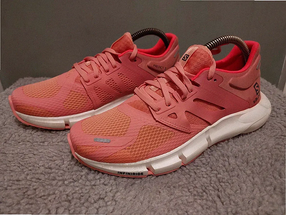 Salomon Predict 2 Straßenlaufschuh Damen Größe 5,5 Turnschuhe orange sehr guter Zustand