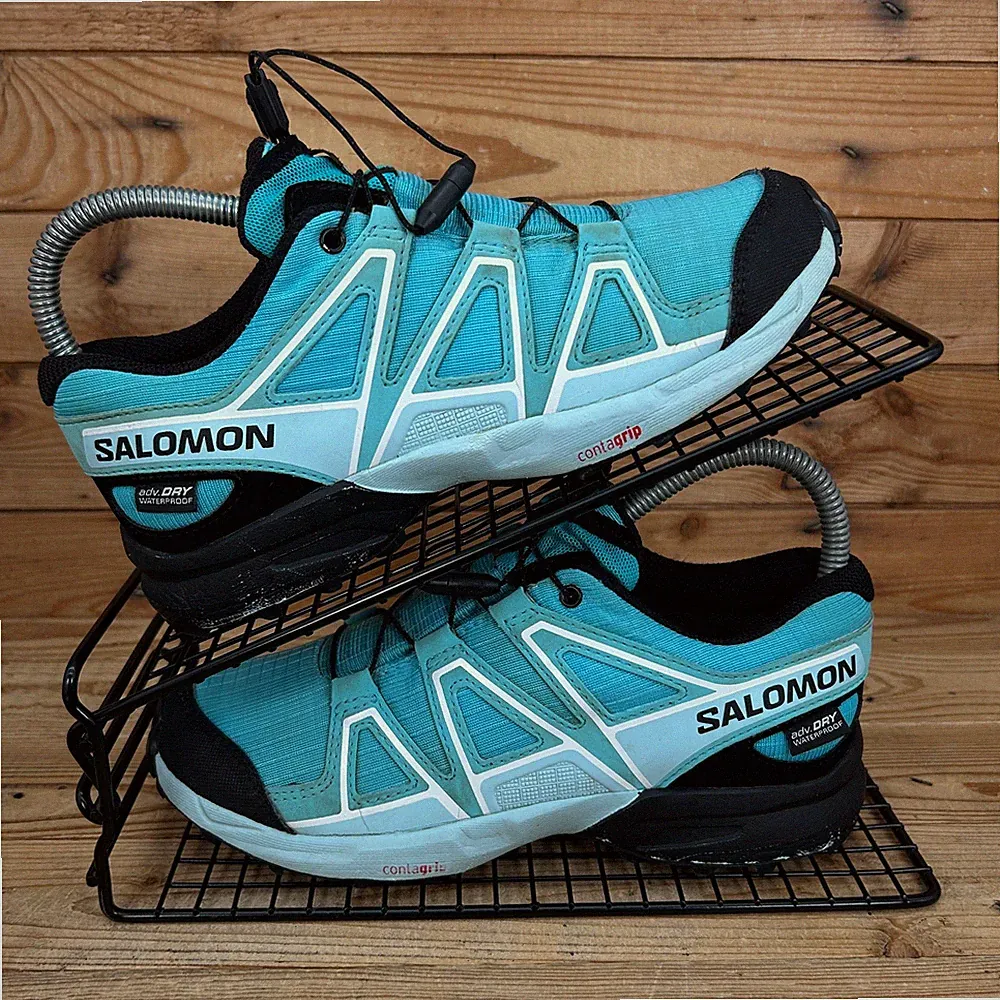 Salomon Turnschuhe Damen UK 2,5 Speedcross wasserdicht blau Trail Wanderschuhe Kinder