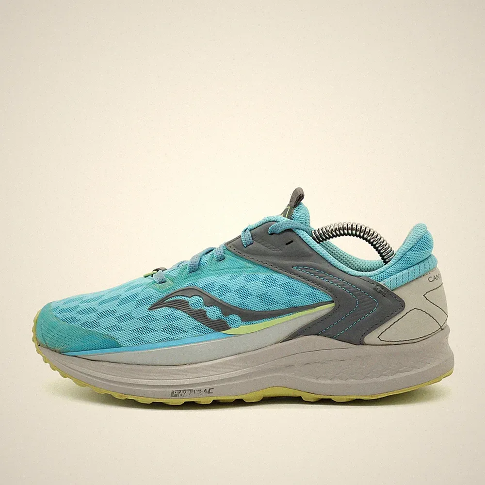 Saucony Damen Canyon TR2 Schuhe Türkis Synthetik/Textil Low-Top Laufschuhe EU 37