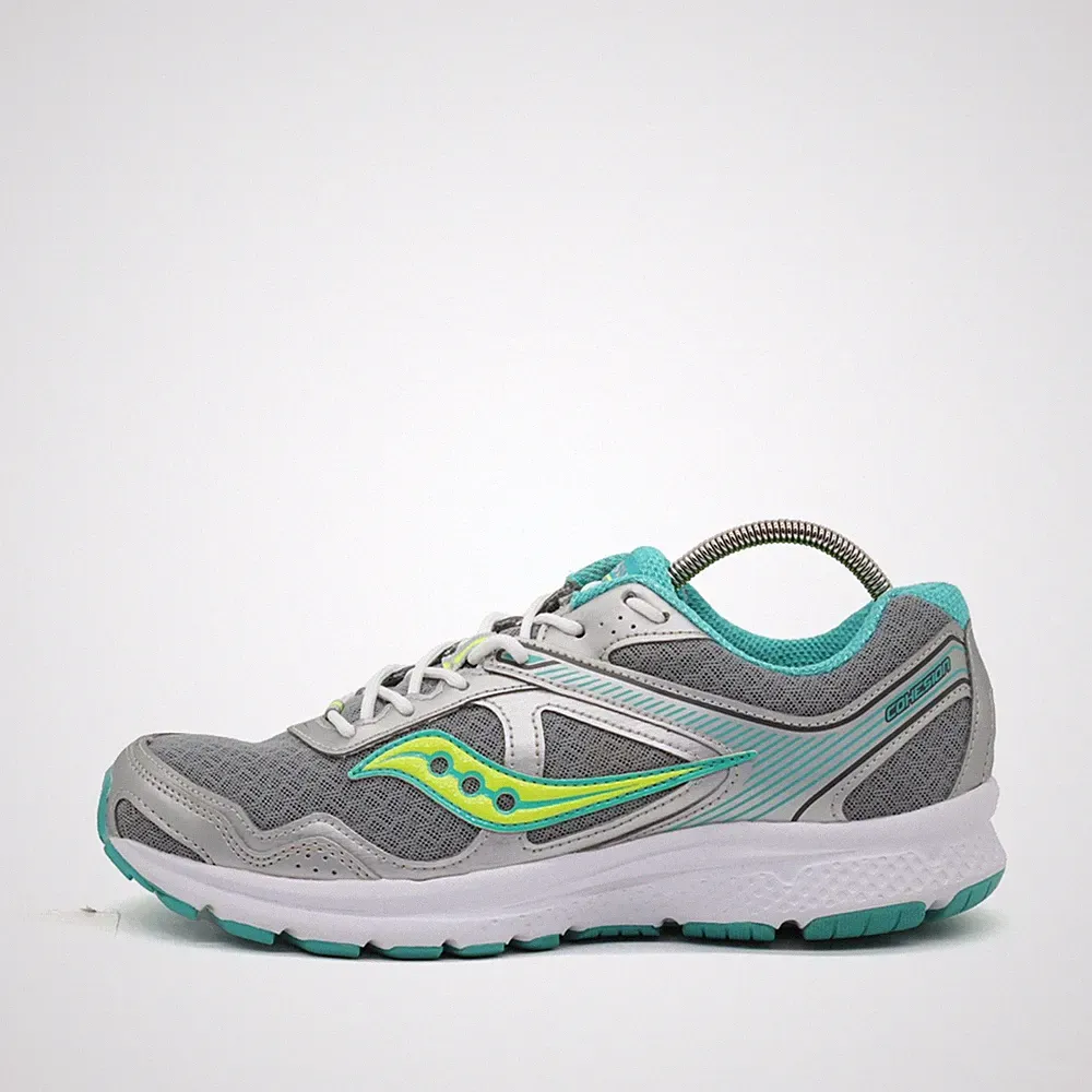 Saucony Damen Cohesion 10 Sportschuhe Grau/Türkis Dämpfung Laufschuhe EU 42