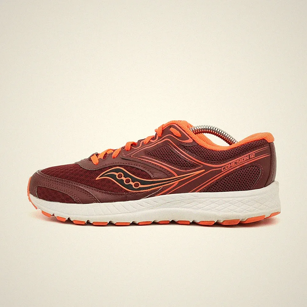 Saucony Damen Cohesion 12 Sportschuhe Rot/Orange Dämpfung Laufschuhe EU 40