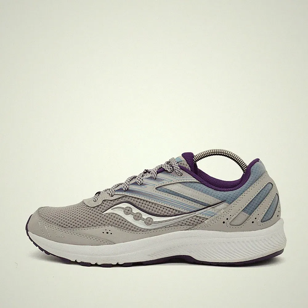 Saucony Damen Cohesion 14 Sneaker Grau/Violett Rand Laufschuhe EU 41