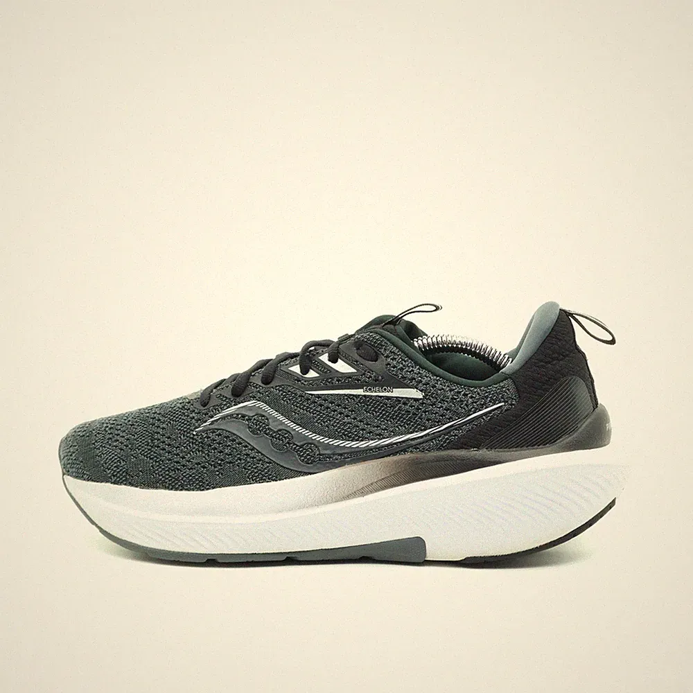 Saucony Damen Echelon 9 Sneaker Schwarz/Grau Textil Komfort Laufschuhe EU 39