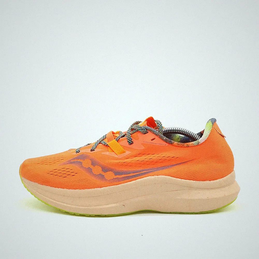 Saucony Damen Endorphin Schuhe Orange Textil Atmungsaktiv Laufschuh EU 40.5