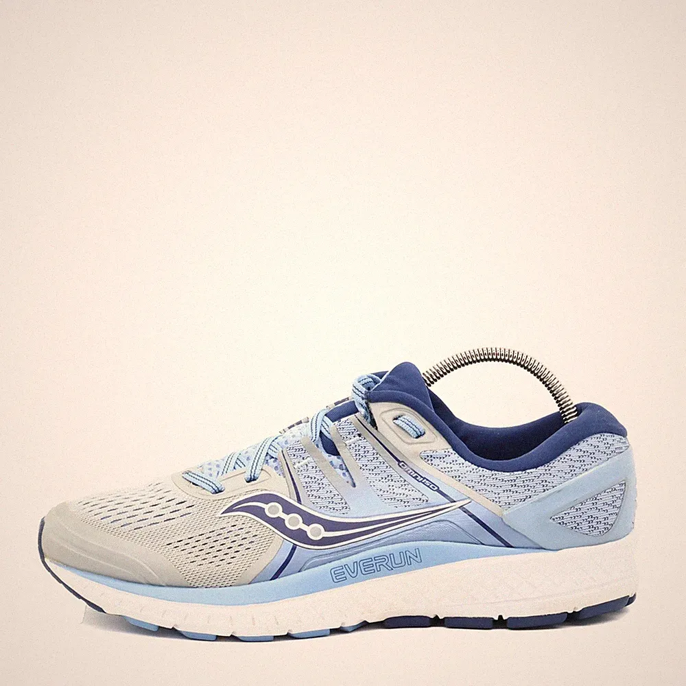 Saucony Damen Everun Schuhe Hellblau Synthetik/Textil Dämpfung Laufschuhe EU 39