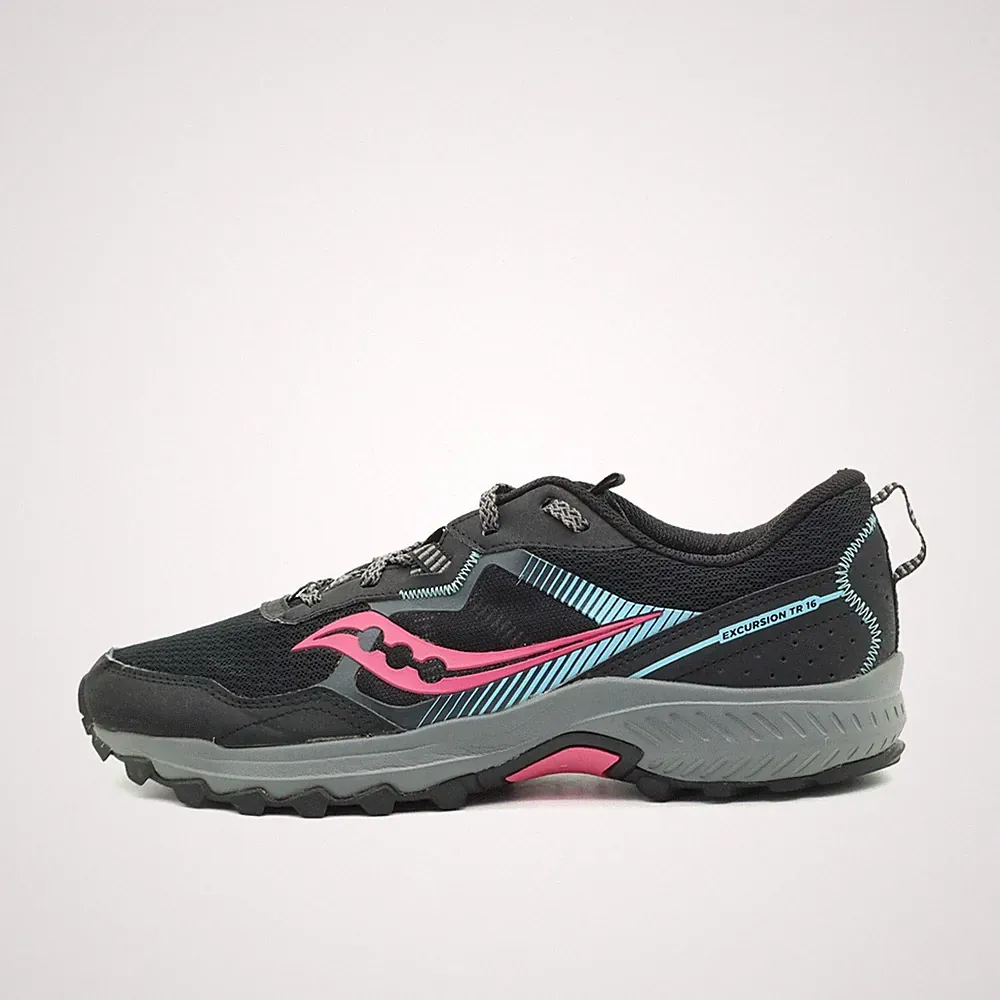 Saucony Damen Excursion TR16 Sneaker Schwarz/Pink/Blau TR Laufschuhe EU 42,5