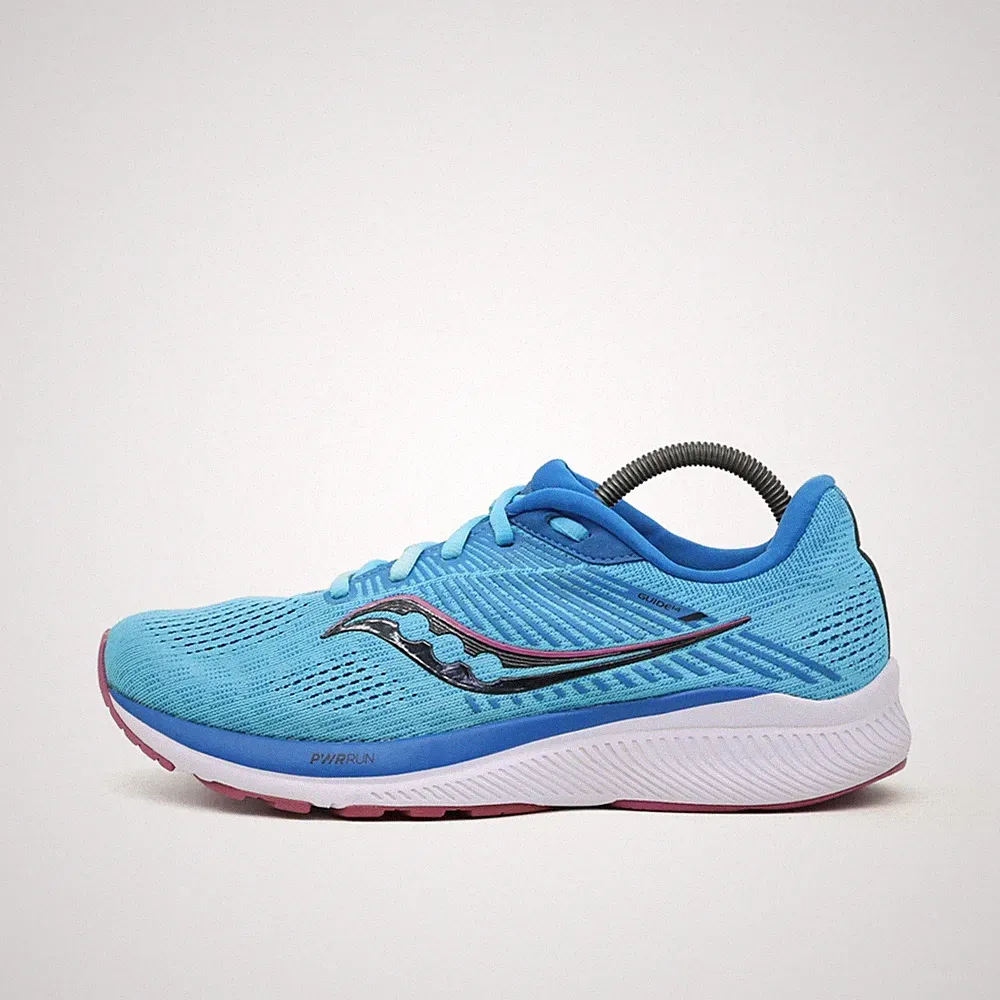 Saucony Damen Guide 14 Schuhe Blau Textil Niedrig Atmungsaktiv Laufschuh EU 39