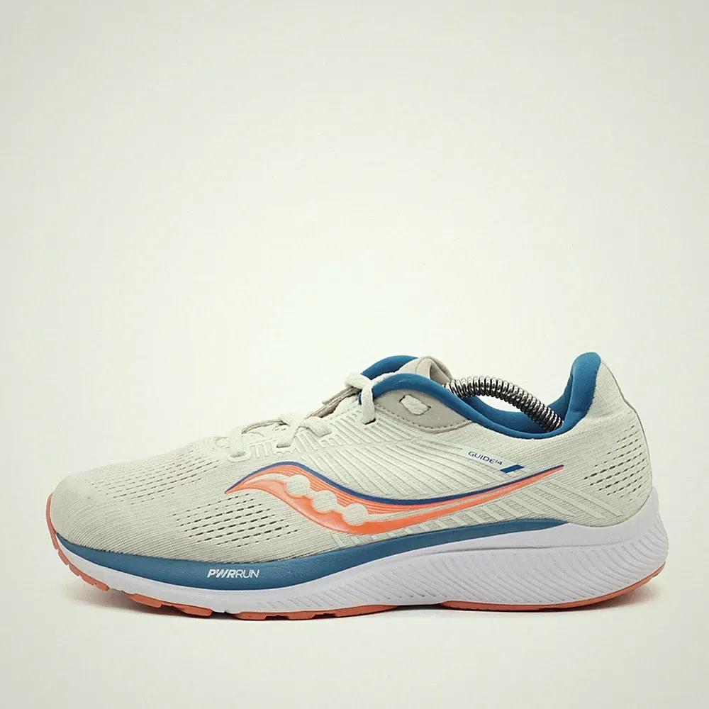Saucony Damen Guide 14 Sportschuh Weiß/Blau/Orange ämpfend Laufschuh EU 40